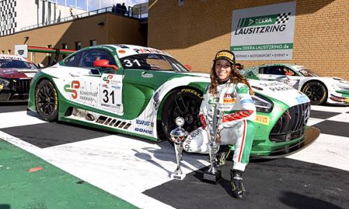Gesamtpodium für Carrie Schreiner im GT60 powered by Pirelli auf dem Lausitzring